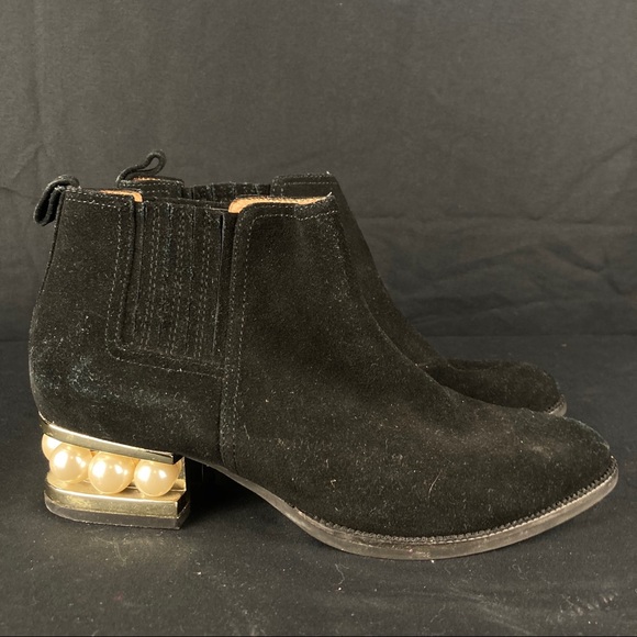 Jeffrey Campbell metcalf pearl suede booties - Picture 1 of 8